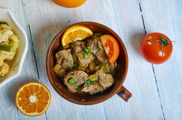 Moroccan Lamb Tagine With Raisins, Almonds