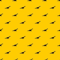 Obraz na płótnie Canvas Titanosaurus dinosaur pattern seamless vector repeat geometric yellow for any design