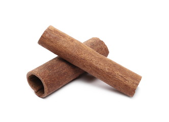 Cinnamon sticks isolated on white background