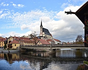 View of the town of Czech Krumlov, registered in the UNESCO World Heritage List, Slide-City