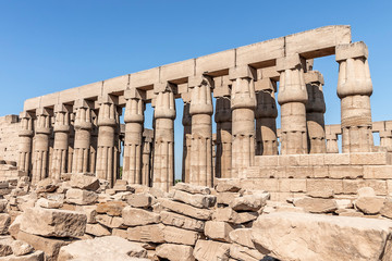 Luxor Temple, a large Ancient Egyptian temple complex located on the east bank of the Nile River in the city today known as Luxor (ancient Thebes).