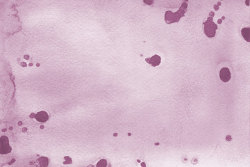 Pink spring watercolor texture with abstract washes and brush strokes on the white paper background. Chaotic abstract organic design.