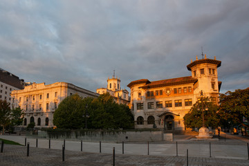  View of historical post office building in Santander