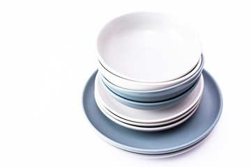 Plates isolated on a white background.