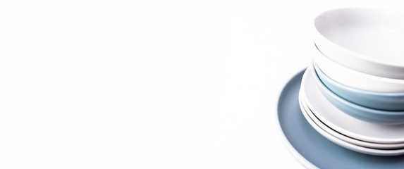 Plates isolated on a white background.