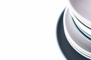 Plates isolated on a white background.