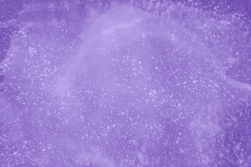 Violet spring watercolor texture with abstract washes and brush strokes on the white paper background. Chaotic abstract organic design.