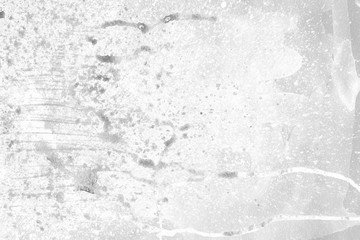 Silver spring watercolor texture with abstract washes and brush strokes on the white paper background. Chaotic abstract organic design.