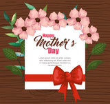 beautiful flowers plants and card to mothers day