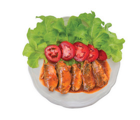 fish Canned Sardines Salad, Thai food