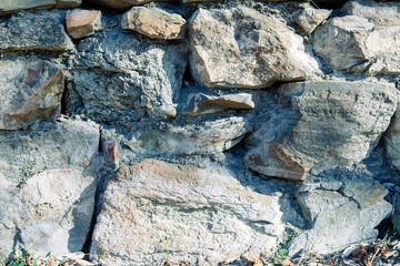 The texture of stones and minerals, in the context of the earth. Stone background for design.