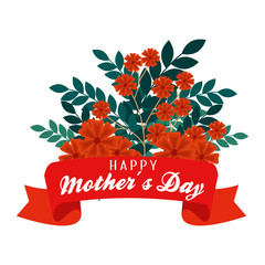 mother day celebration with flowers plants and leaves