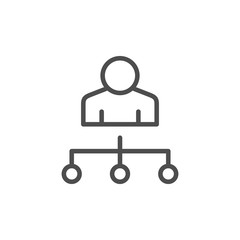 Management line icon