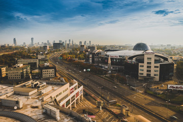 Warsaw blue city Poland skyline