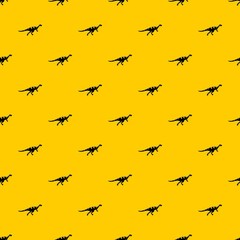 Gallimimus dinosaur pattern seamless vector repeat geometric yellow for any design