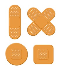 Plaster, bandage vector set