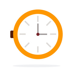 Pocket watch vector flat isolated