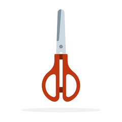 Scissors for crafts made flat isolated