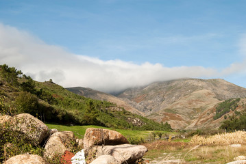 Fototapeta na wymiar Unhais da Serra landscape, Portugal.