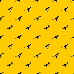 Theropod dinosaur pattern seamless vector repeat geometric yellow for any design