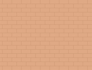 Brown brick wall vector flat isolated