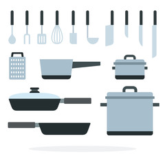 Cooking cookware vector flat isolated