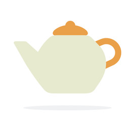 Tea kettle vector flat isolated