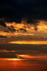 Dramatic view of twilight sunrise morning sunset evening sky and cloud