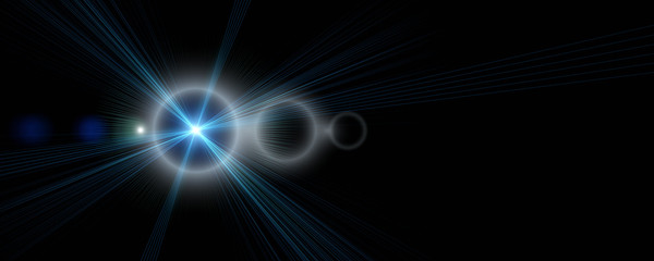 Futuristic light flare panorama background design illustration