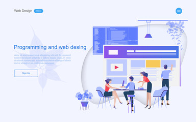 Business concept of web design for teamwork in collaborative planning data analysis and solutions include business services. Vector illustration.