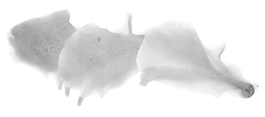 Abstract watercolor background hand-drawn on paper. Volumetric smoke elements. Neutral gray color. For design, web, card, text, decoration, surfaces.