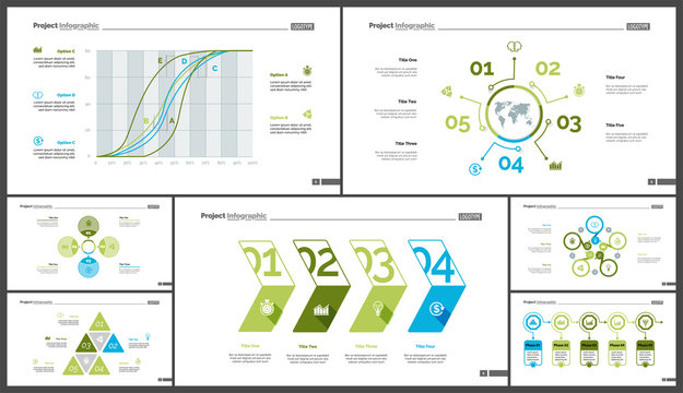 Project infographic design template set