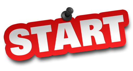 start concept 3d illustration isolated