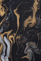 marble ink paper texture black silver gold