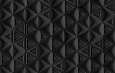 Parametric background based on triangular grid with different pattern of different volume 3D illustration