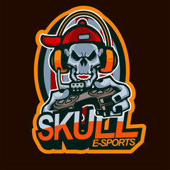 skull mascot esports logo vector illustration