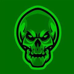skull mascot esports logo vector illustration