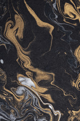 marble ink paper texture black silver gold