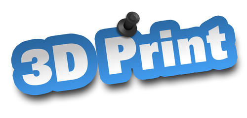 3d print concept 3d illustration isolated