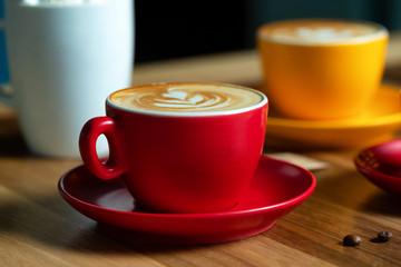 Fresh cup of coffee with decoration