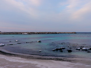 Fototapeta premium beach at sunset