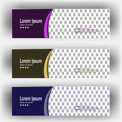 abstract modern geometric header banner template illustration vector