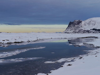 beach in winter
