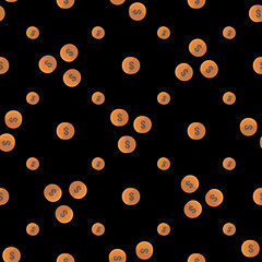 Seamless icon pattern background coin. Vector illustration wallpaper.
