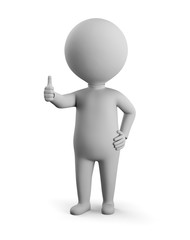 3D small man - positive pose