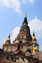 Fototapeta premium Wat Yai Chaya Mongkol , tajlandia Ayutthaya