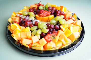 Fresh Fruit Variety on Tray - Healthy Eating Diet Food