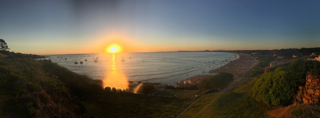 atardecer en el mar