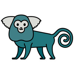 cute exotic monkey character