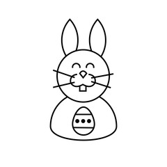 Twо Easter rabbit with egg. Element of web icon for mobile concept and web apps- illustration